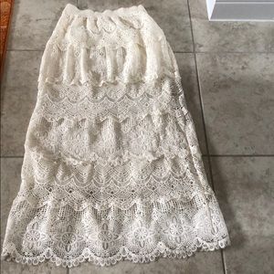 Long Lace Skirt Small